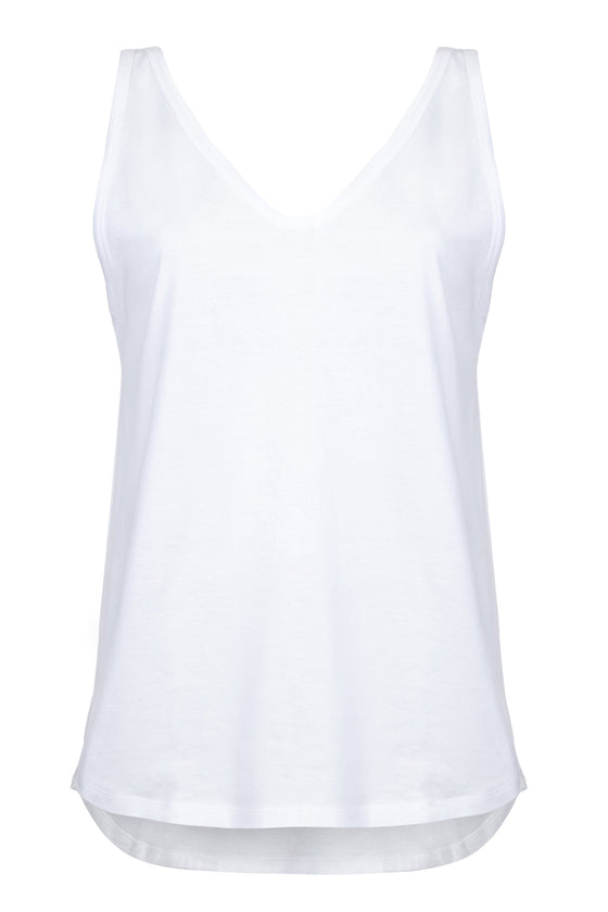 Front view of Sienna Tank - White