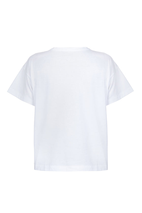Back view of Silou Tee - White