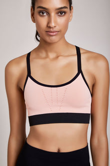  Front view of Alessandra Crop - Coral