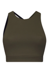 Front view of Audrey Crop - Olive 